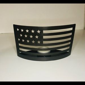 At Home Patriotic flag tea light holder
